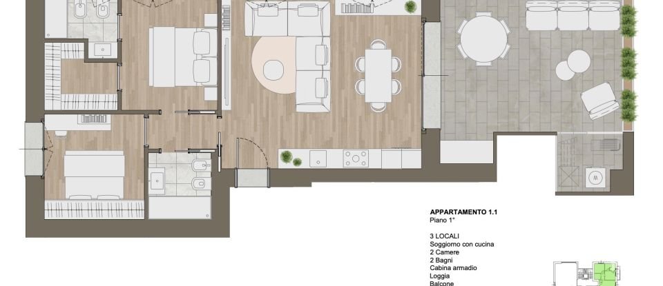 Trilocale di 113 m² a Milano (20125)