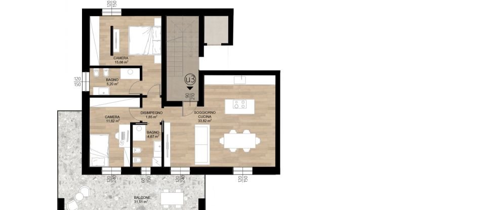 Three-room apartment of 111 m² in Lonato del Garda (25017)