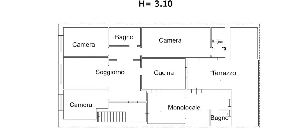 Apartment 6 rooms of 250 m² in Sassari (07100)