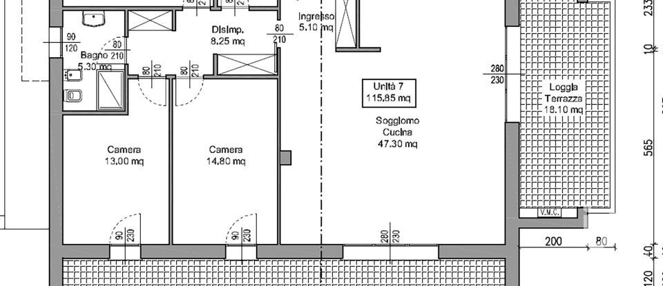 Four-room apartment of 145 m² in Abano Terme (35031)