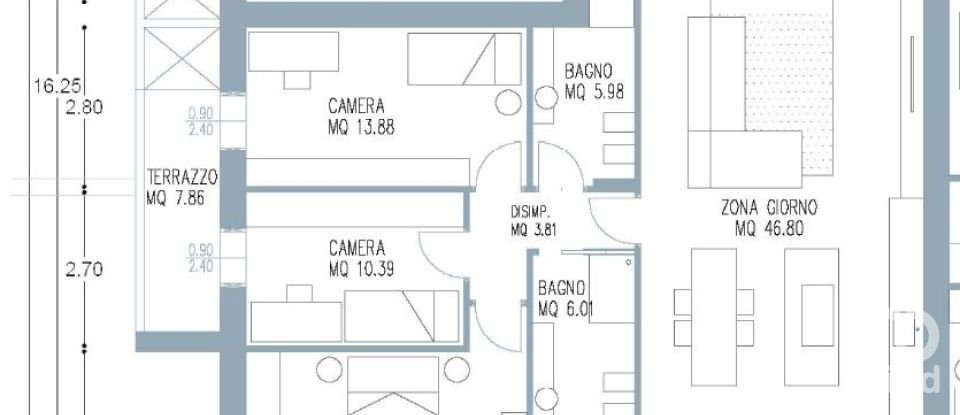 Four-room apartment of 135 m² in Mestrino (35035)