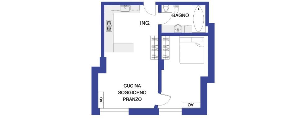 Building 2 rooms of 40 m² in Padova (35137)