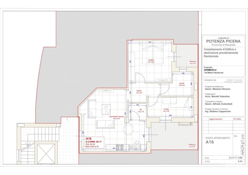 Three-room apartment of 69 m² in Potenza Picena (62018)