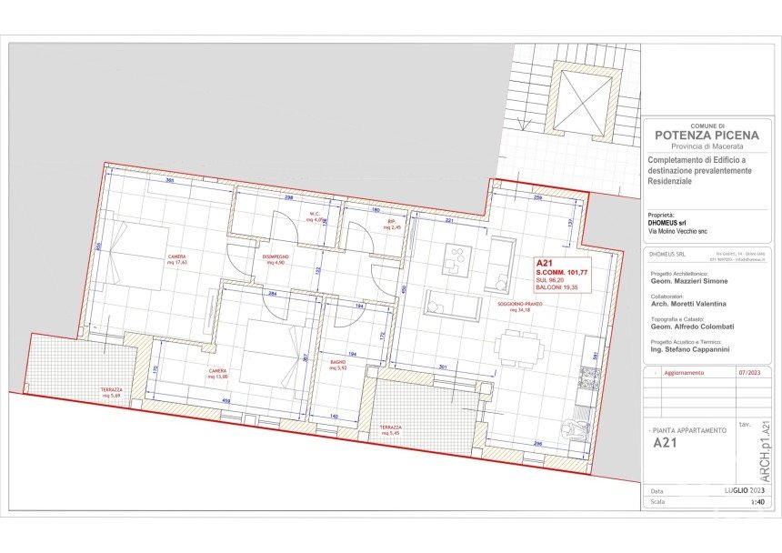 Three-room apartment of 101 m² in Potenza Picena (62018)