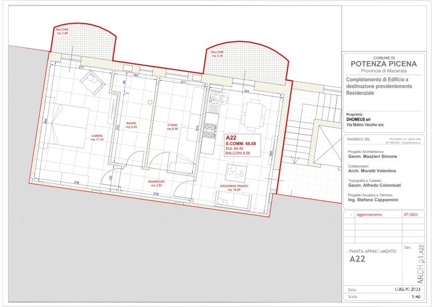 Trilocale di 69 m² a Potenza Picena (62018)