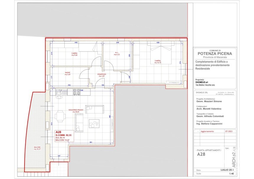 Three-room apartment of 90 m² in Potenza Picena (62018)