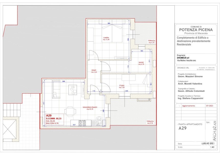 Three-room apartment of 70 m² in Potenza Picena (62018)