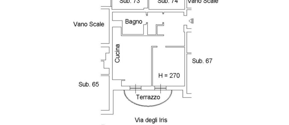 Two-room apartment of 56 m² in Genova (16148)