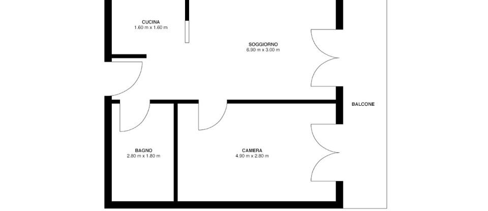 Two-room apartment of 50 m² in Roma (00134)