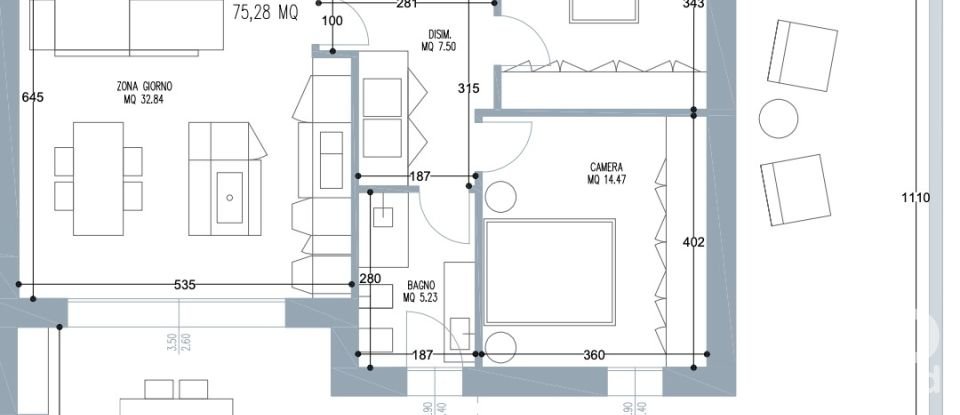 Three-room apartment of 118 m² in Padova (35138)