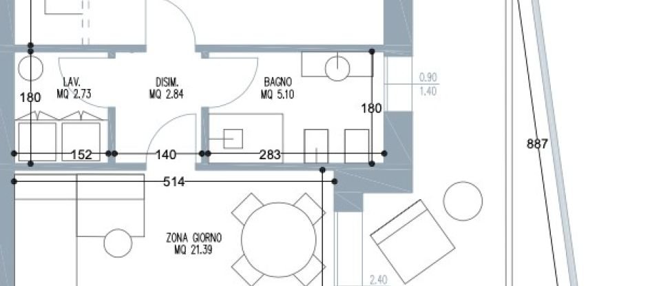 Two-room apartment of 86 m² in Padova (35138)