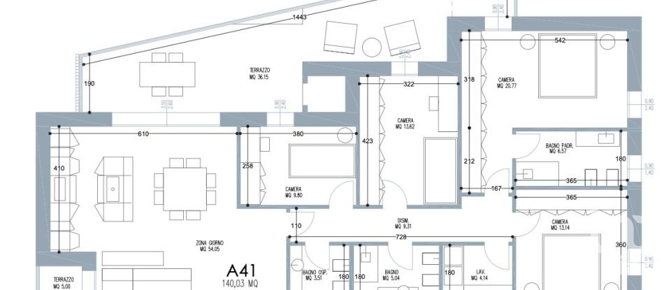 Apartment 5 rooms of 211 m² in Padova (35138)