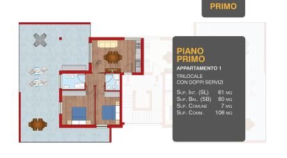 Appartamento 5 locali di 61 m² a Alba Adriatica (64011)